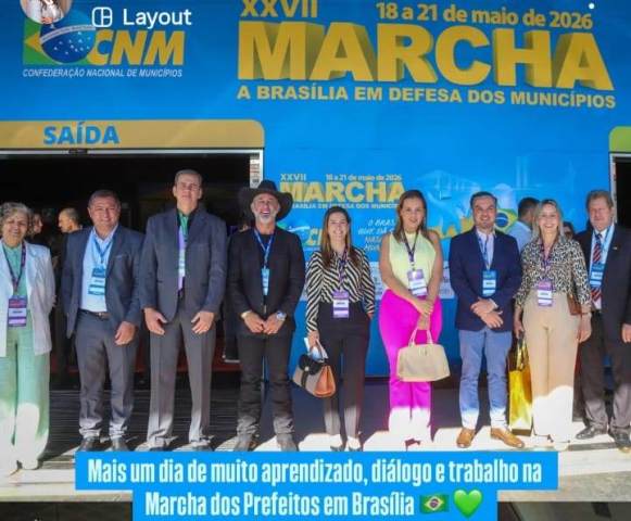 Prefeita Ni&aacute;gara Kraievski participa da Marcha dos Prefeitos em Bras&iacute;lia e busca novos investimentos para Coronel Sapucaia